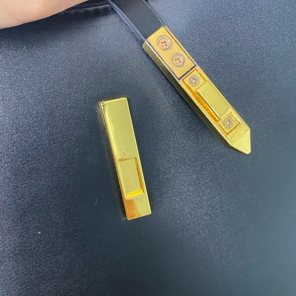 Melolila Crescent Shoulder Bag – Y2K Black Purse w/ Gold Hardware | $38 Retail - Picture 7 of 11